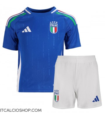 Italia Prima Maglia Bambino Europei 2024 Manica Corta (+ Pantaloni corti)
